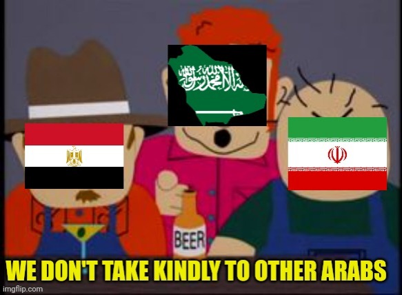 When asked if Palestinians can seek refuge in Arabic countries | image tagged in israel,palestine,saudi arabia,iran,egypt,jordan | made w/ Imgflip meme maker