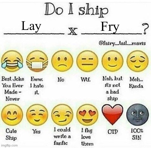 I think it would be cute | Lay; Fry | image tagged in do i ship __x__ | made w/ Imgflip meme maker