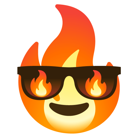 High Quality Sunglasses fire emoji Blank Meme Template
