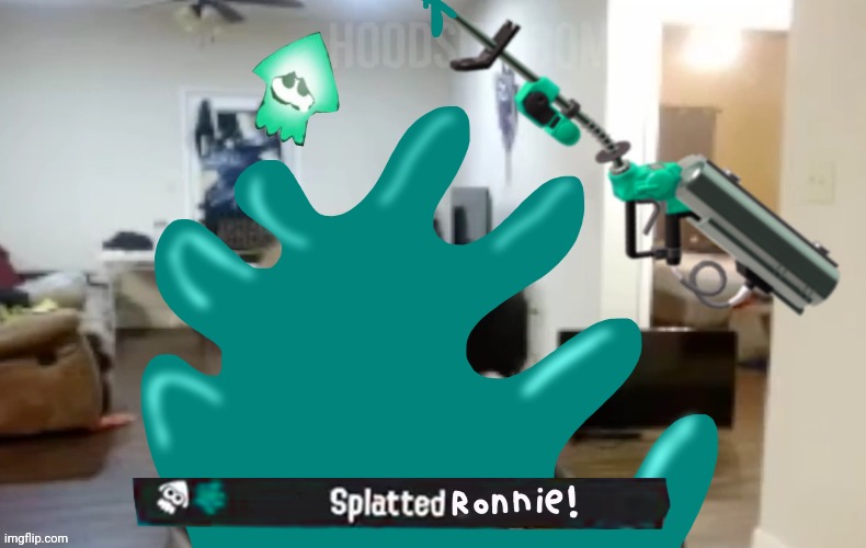 Splatted ronnie! | image tagged in splatted ronnie | made w/ Imgflip meme maker