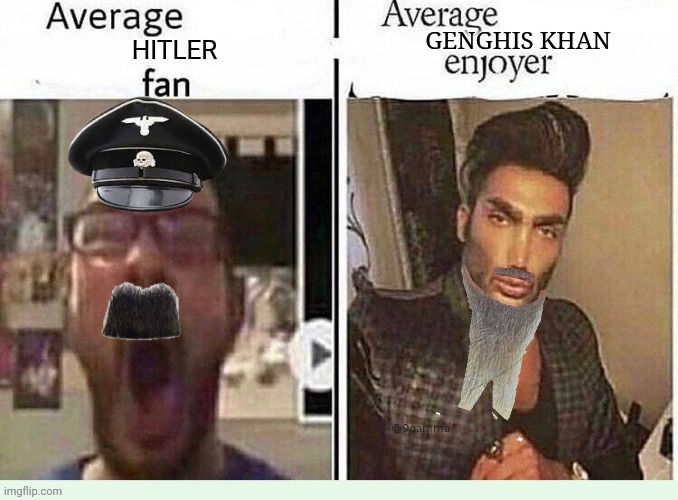 image tagged in average fan vs average enjoyer,hitler,historical | made w/ Imgflip meme maker