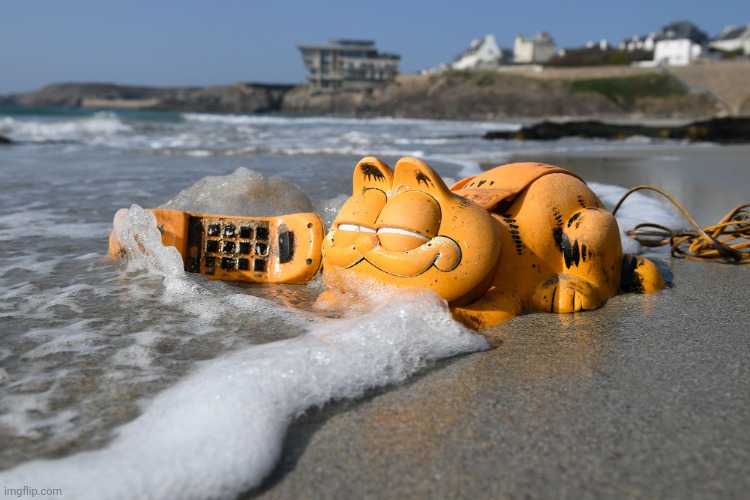 Garfield Phone | image tagged in garfield phone | made w/ Imgflip meme maker
