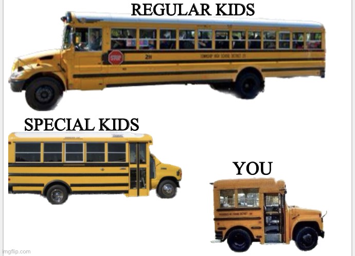 Bus | REGULAR KIDS; SPECIAL KIDS; YOU | image tagged in fun | made w/ Imgflip meme maker