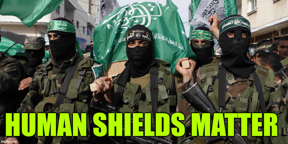 If it didn't they wouldn't be using them... | HUMAN SHIELDS MATTER | image tagged in hamas,human,shield,matter | made w/ Imgflip meme maker