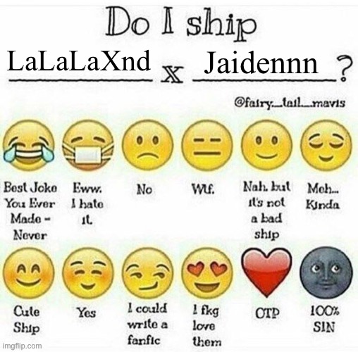 Uhh found this and alotta ppl said that I am jaidens bf? Which I’m not. | LaLaLaXnd; Jaidennn | image tagged in do i ship __x__ | made w/ Imgflip meme maker