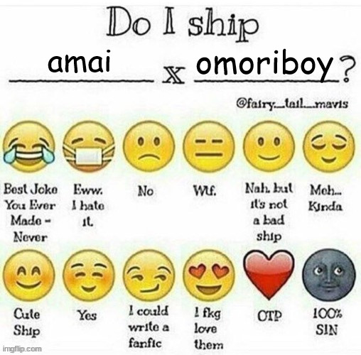 :heart_eyes: | amai; omoriboy | image tagged in do i ship __x__ | made w/ Imgflip meme maker