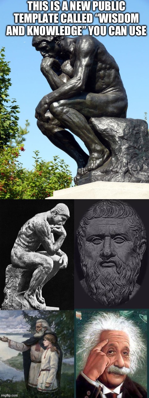 I made this template | THIS IS A NEW PUBLIC TEMPLATE CALLED “WISDOM AND KNOWLEDGE” YOU CAN USE | image tagged in wisdom and knowledge | made w/ Imgflip meme maker