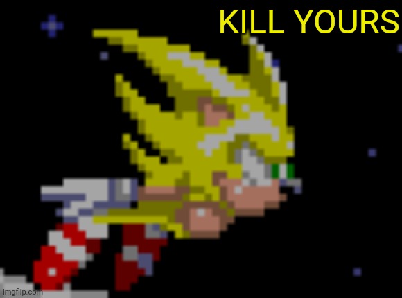 S.Sonic temp #1 | KILL YOURS | image tagged in s sonic temp 1 | made w/ Imgflip meme maker