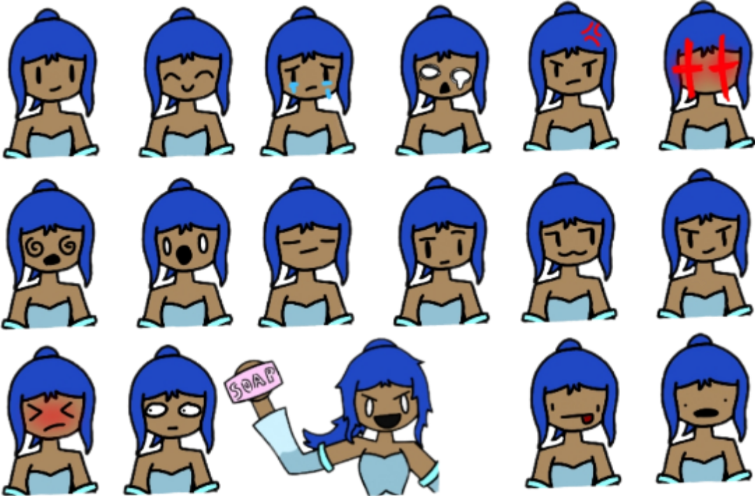 Rizu expression sheet Blank Meme Template