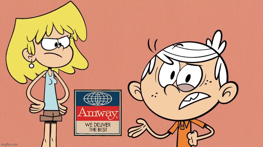 Lori and Lincoln are Amway Customers | image tagged in the loud house,lori loud,lincoln loud,animated,girl,cartoon | made w/ Imgflip meme maker