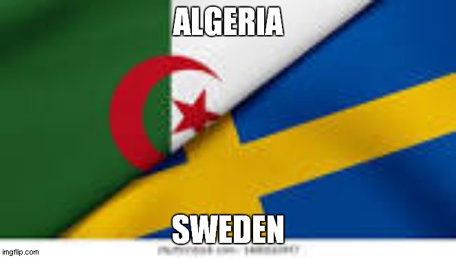 algeria.................sweden | ALGERIA; SWEDEN | image tagged in algeria like sweden | made w/ Imgflip meme maker