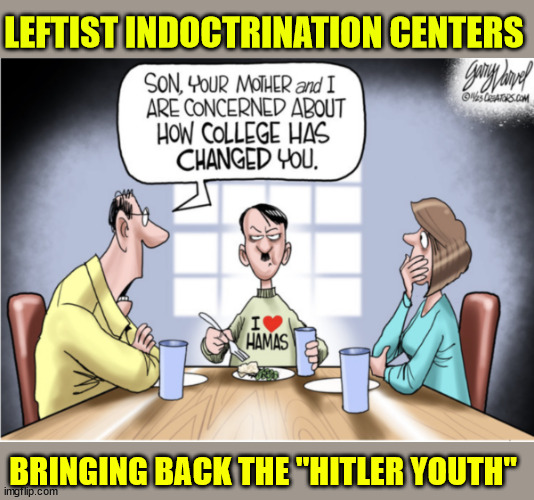 Lefties embracing the hate... | LEFTIST INDOCTRINATION CENTERS; BRINGING BACK THE "HITLER YOUTH" | image tagged in leftists,hitler,youth | made w/ Imgflip meme maker