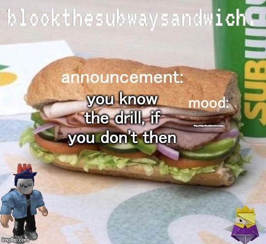 Blook Subway Temp | you know the drill, if you don't then; https://objection.lol/courtroom/kys | image tagged in blook subway temp | made w/ Imgflip meme maker