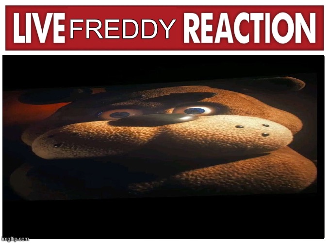 Live reaction | FREDDY | image tagged in live reaction | made w/ Imgflip meme maker