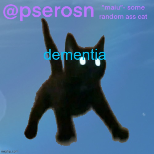 pserosn | dementia | image tagged in pserosn | made w/ Imgflip meme maker