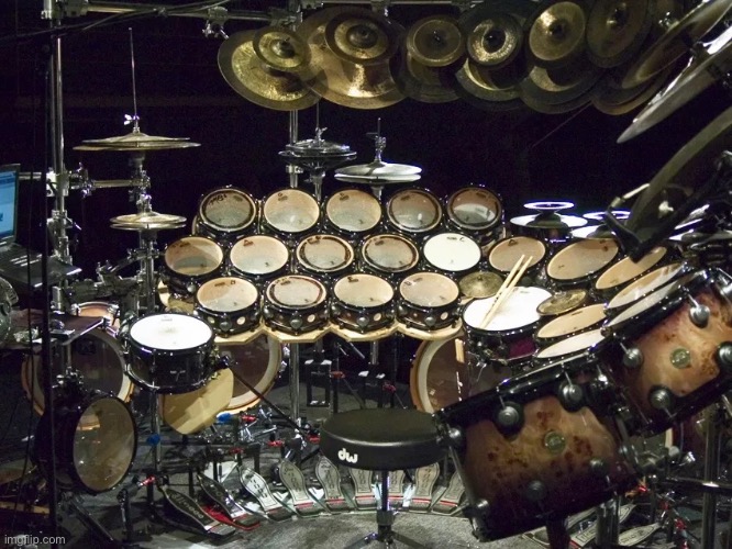 Normal | image tagged in ridiculous drum kit | made w/ Imgflip meme maker