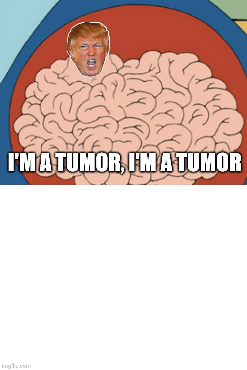 I'M A TUMOR, I'M A TUMOR | image tagged in trump,fascism,personality disorders | made w/ Imgflip meme maker