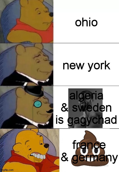 who winner ? | ohio; new york; algeria & sweden is gagychad; france & germany | image tagged in best better bestest blurst | made w/ Imgflip meme maker