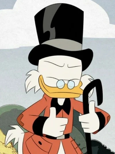 Thumbs up from Scrooge McDuck Blank Meme Template