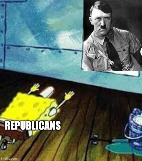 spongebob worship | REPUBLICANS | image tagged in spongebob worship | made w/ Imgflip meme maker