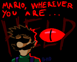 Mario is missing v2 (art drawn by BlooHoodDood) Blank Meme Template