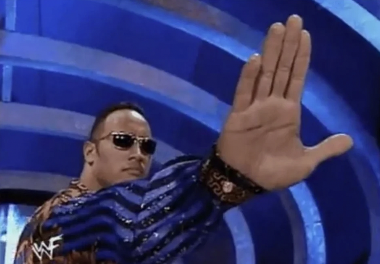 High Quality The Rock Hand Out Blank Meme Template