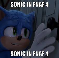 High Quality Sonic in fnaf 4 Blank Meme Template