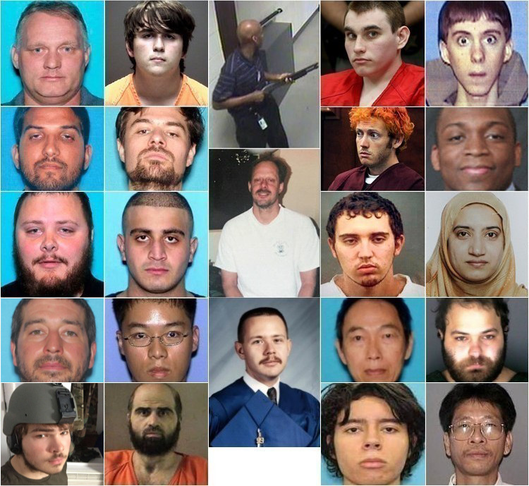 High Quality The perpetrators of loudest Mass Shootings 10+ victims Blank Meme Template