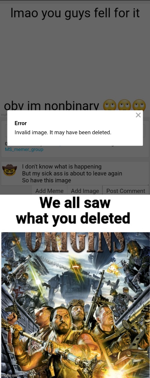 image tagged in we all saw what you deleted | made w/ Imgflip meme maker