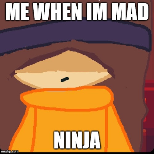 Me when im mad | ME WHEN IM MAD; NINJA | image tagged in ninja | made w/ Imgflip meme maker