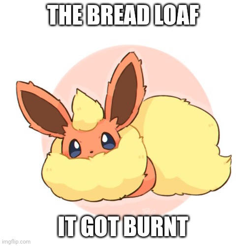 Too much floof | THE BREAD LOAF IT GOT BURNT | image tagged in too much floof | made w/ Imgflip meme maker