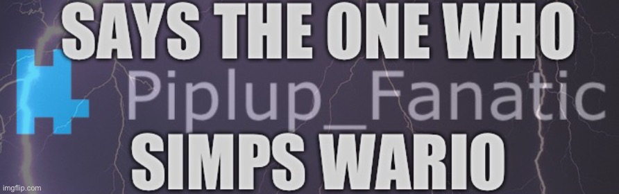 Says the one who simps wario | image tagged in says the one who simps wario | made w/ Imgflip meme maker