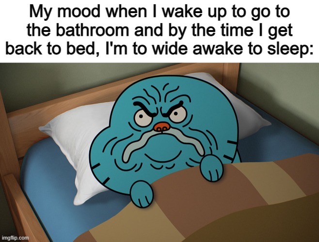 image tagged in meme,funny memes,funny,sleep,the amazing world of gumball,repost | made w/ Imgflip meme maker