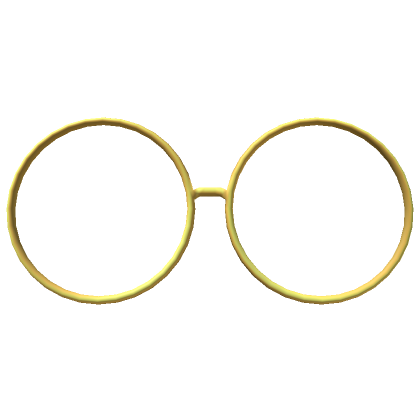 Circle Glasses (Gold) Blank Meme Template