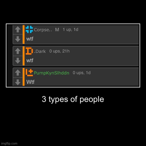 3 types of people | made w/ Imgflip demotivational maker