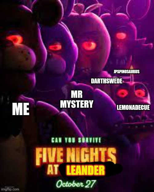 ME AND THE BOIS 2 | LEMONADECUE | image tagged in fnaf movie,me and the boys | made w/ Imgflip meme maker