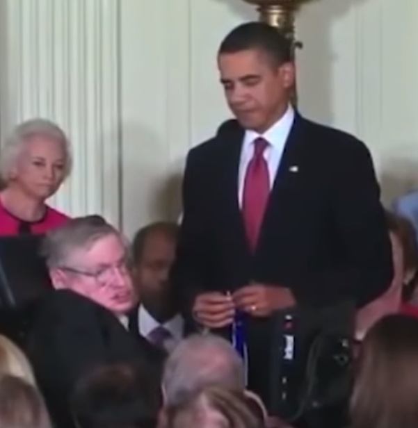 Obama and Stephen Hawking Blank Meme Template