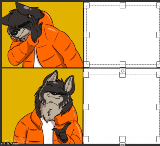 I had an image that got unfeatured because of this template. I found this in the meme generator. I dont think there is an artist | image tagged in furry | made w/ Imgflip meme maker