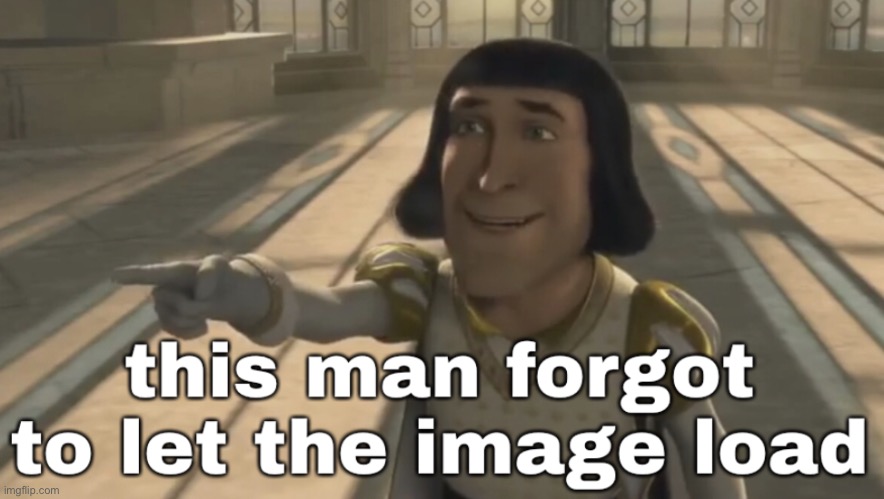 https://imgflip.com/memegenerator/492145934/This-Man-Forgot-To-Let-The-Image-Load | image tagged in this man forgot to let the image load | made w/ Imgflip meme maker