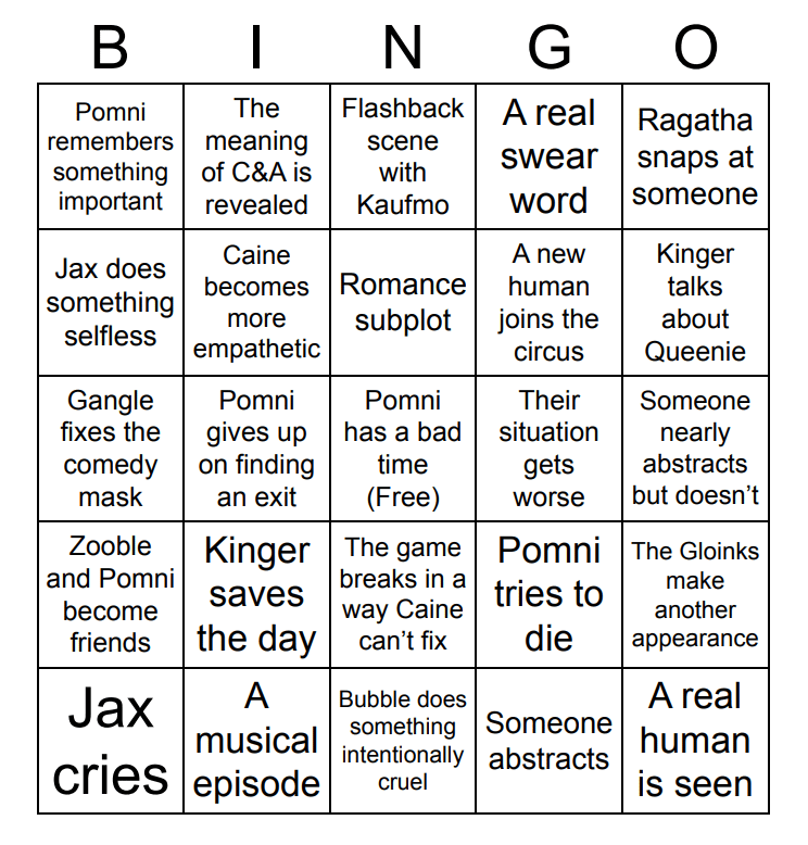 High Quality Random tdac bingo I found on reddit Blank Meme Template