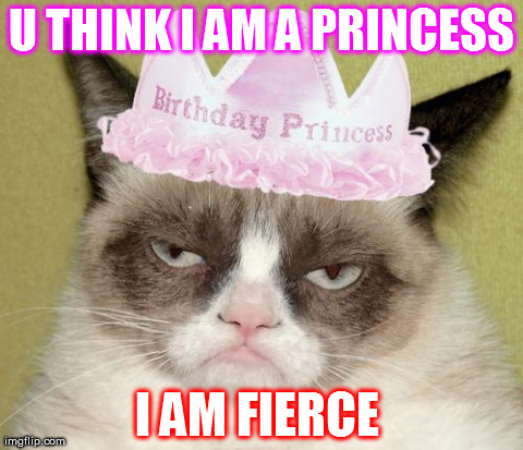 princess | U THINK I AM A PRINCESS I AM FIERCE | image tagged in princess | made w/ Imgflip meme maker