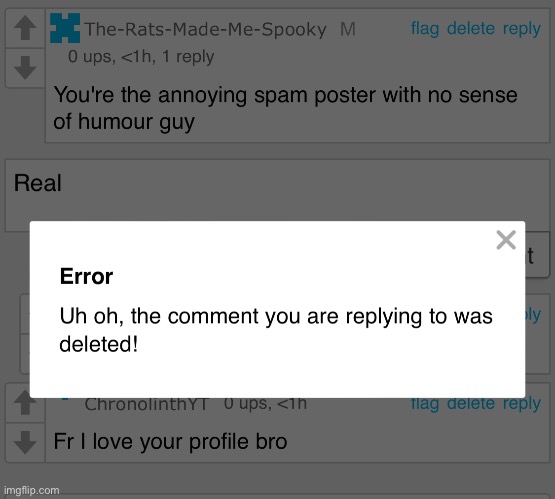Rats, did you do that or was it mod abuse? | made w/ Imgflip meme maker