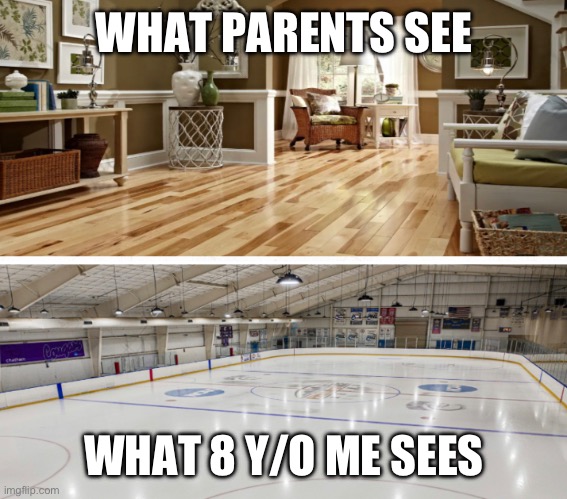 High Quality WHAT PARENTS SEE; WHAT 8 Y/O ME SEES Blank Meme Template