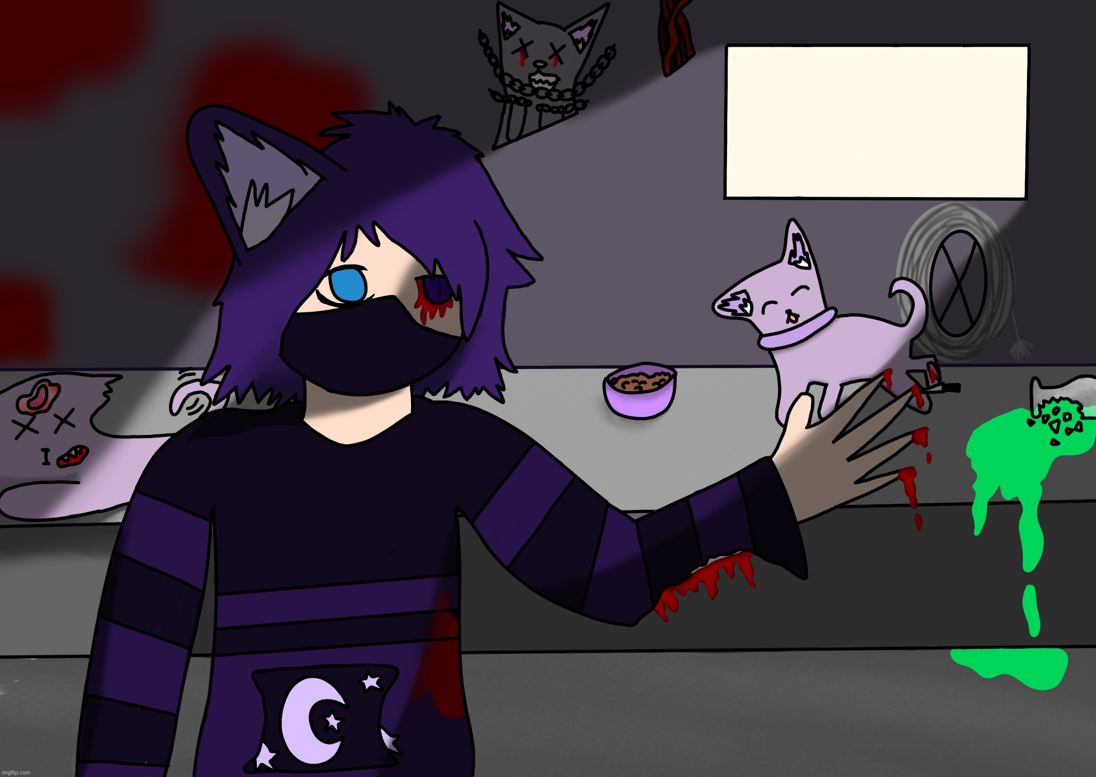 Finished Halloween Art late | image tagged in halloween,bloody | made w/ Imgflip meme maker