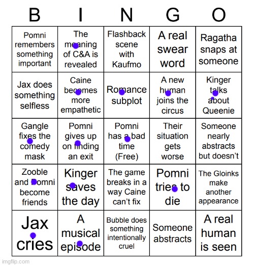 Random tdac bingo I found on reddit | image tagged in random tdac bingo i found on reddit | made w/ Imgflip meme maker