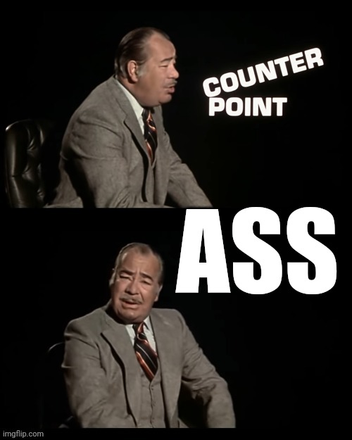 Point Counter Point | ASS | image tagged in point counter point | made w/ Imgflip meme maker