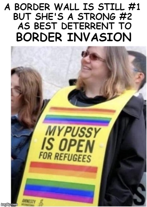 #2....We Try Harder | A BORDER WALL IS STILL #1 
BUT SHE'S A STRONG #2 
AS BEST DETERRENT TO; BORDER INVASION | image tagged in politics,open borders,deterrent,sjw,border wall,political humor | made w/ Imgflip meme maker