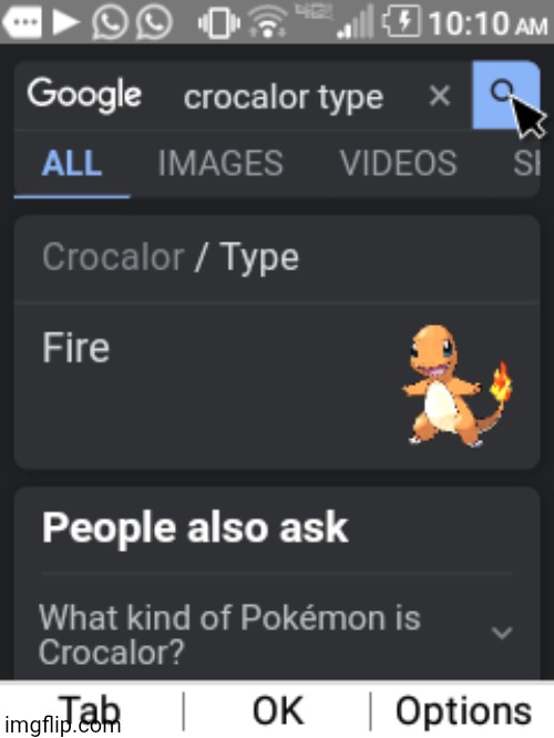 Uhhh... That's not Crocalor... (FYI, Crocalor is Fuecoco's middle stage, which evolves into Skeledirge.) | made w/ Imgflip meme maker