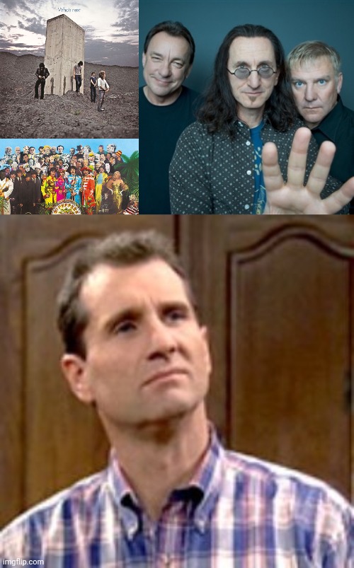 image tagged in who's next,sgt pepper,rush band,al bundy | made w/ Imgflip meme maker