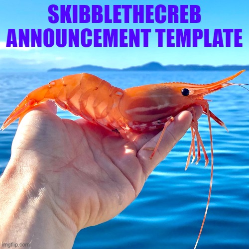 High Quality skibblethecreb announcement template Blank Meme Template